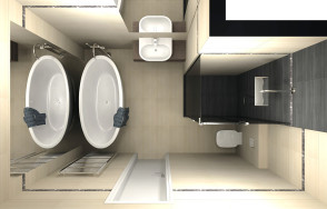3D vizualizace koupelny 3